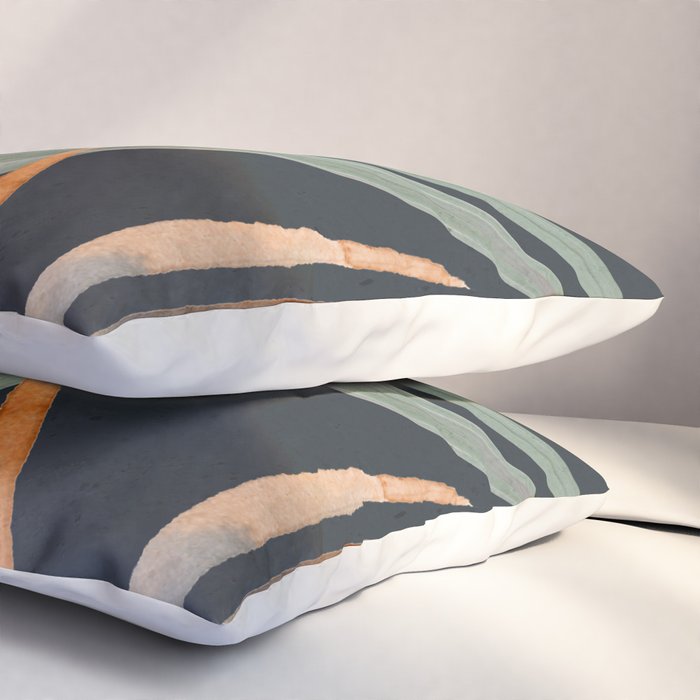 Abstract Art Tropical Leaves 120 Pillow Sham Gallery Image 3