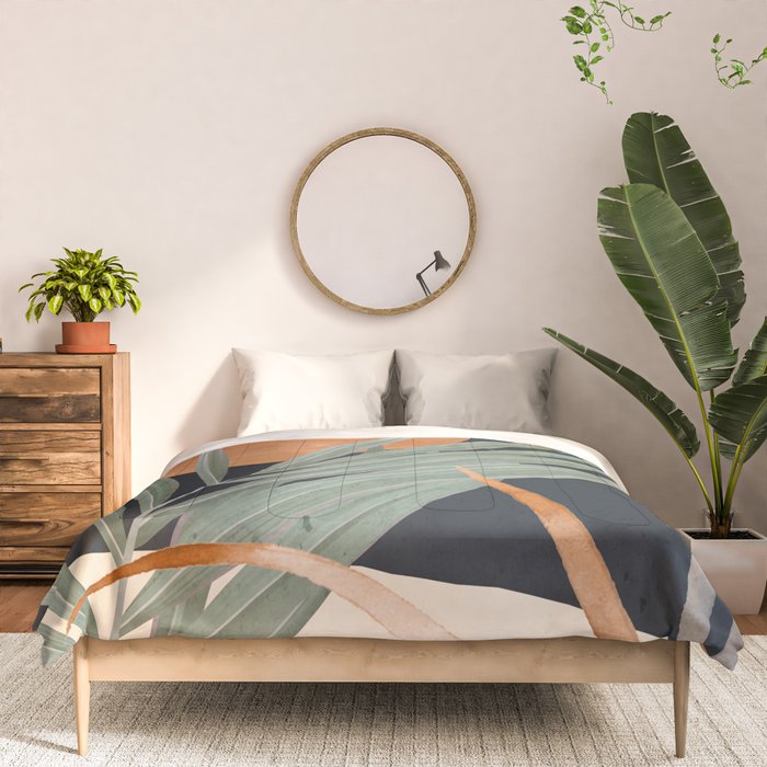 Abstract Art Tropical Leaves 120 Comforter Gallery Image 3
