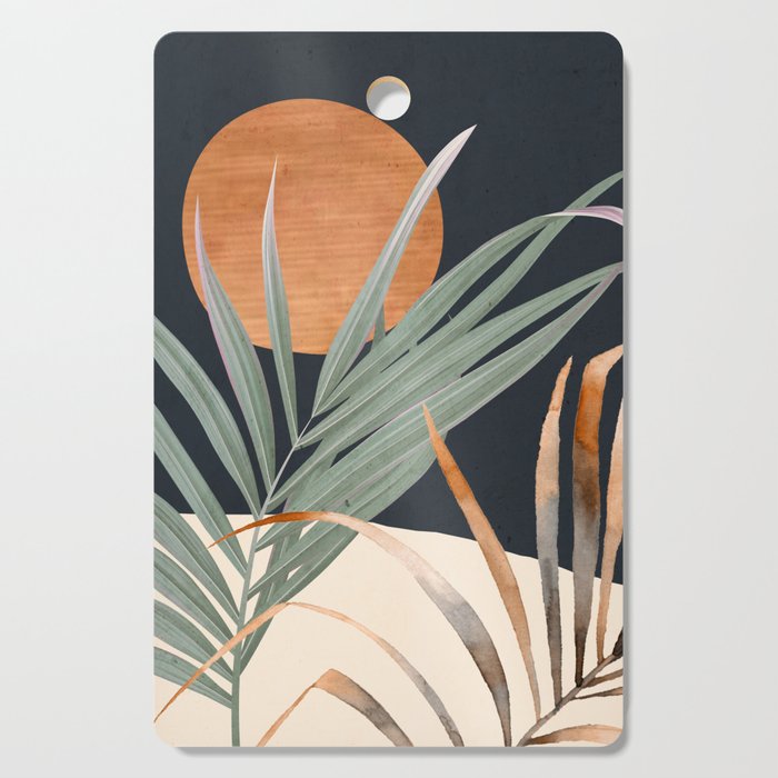 Abstract Art Tropical Leaves 120 Cutting Board Gallery Image 1