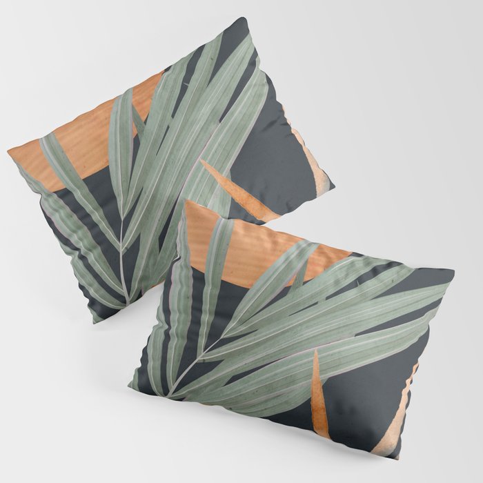 Abstract Art Tropical Leaves 120 Pillow Sham Gallery Image 1