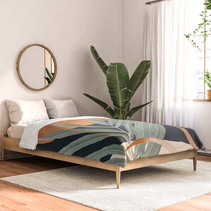 Abstract Art Tropical Leaves 120 Comforter Gallery Image 2