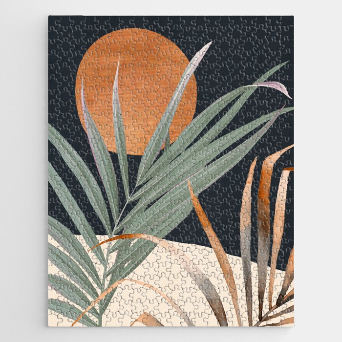 Abstract Art Tropical Leaves 120 Jigsaw Puzzle Gallery Image 1