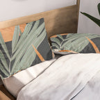 Abstract Art Tropical Leaves 120 Pillow Sham Gallery Image 2
