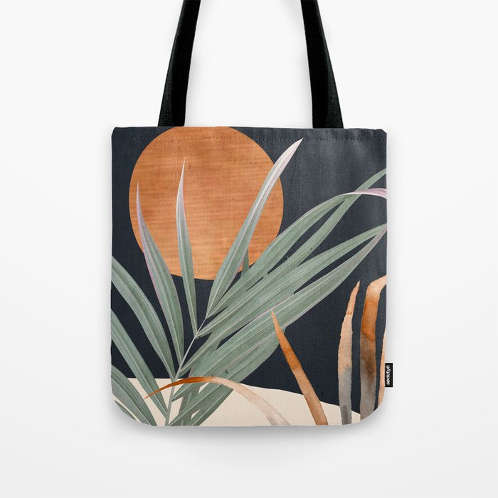 Abstract Art Tropical Leaves 120 Tote Bag Gallery Image 1
