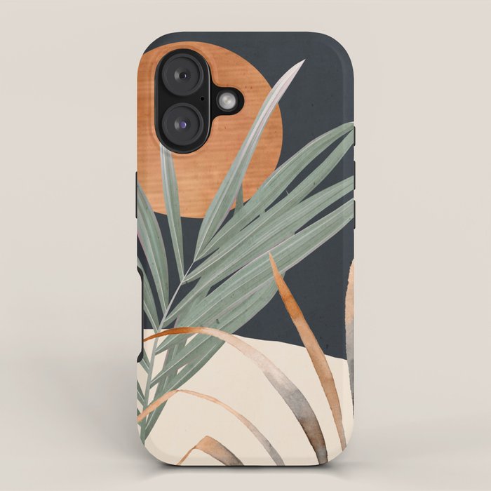 Abstract Art Tropical Leaves 120 iPhone Case Gallery Image 1