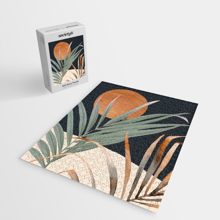 Abstract Art Tropical Leaves 120 Jigsaw Puzzle Gallery Image 2