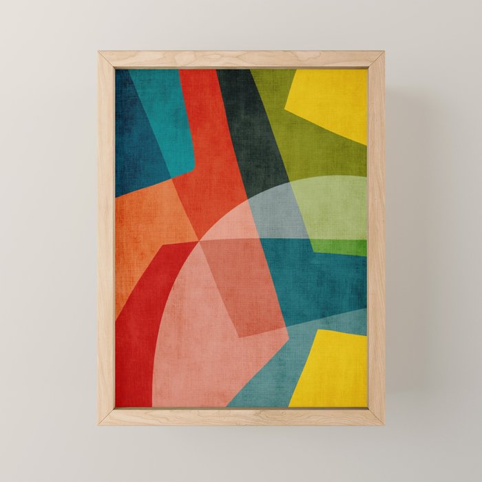 Abstract Modern Colorful Original Art Mini Art Print Gallery Image 1