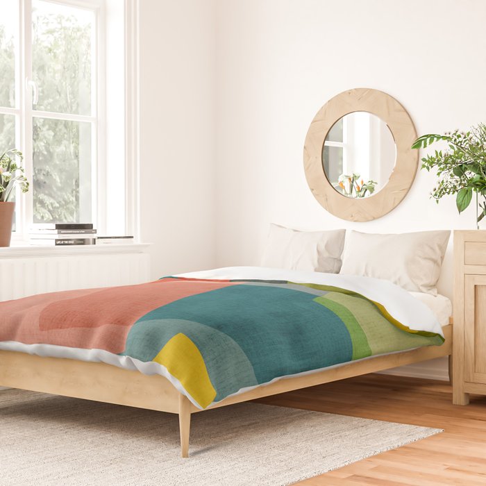 Abstract Modern Colorful Original Art Duvet Cover Gallery Image 2