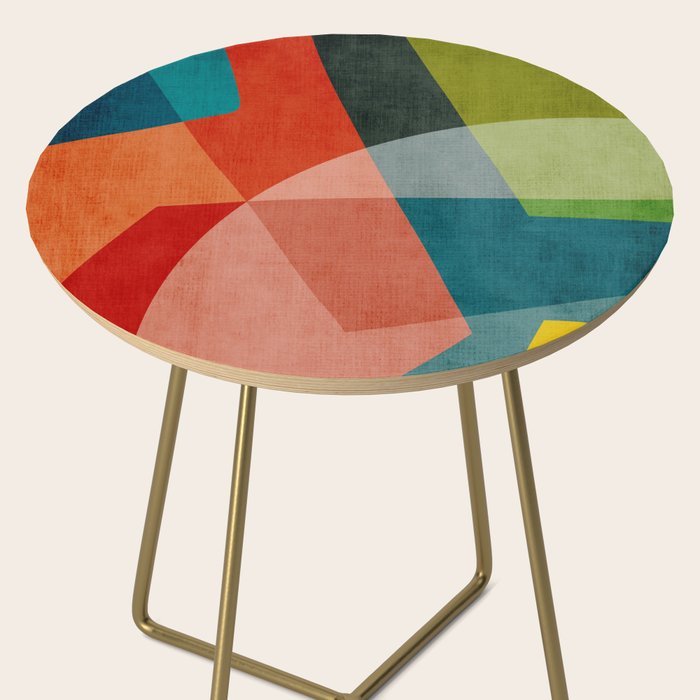 Abstract Modern Colorful Original Art Side Table Gallery Image 2