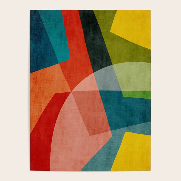 Abstract Modern Colorful Original Art Poster Gallery Image 4