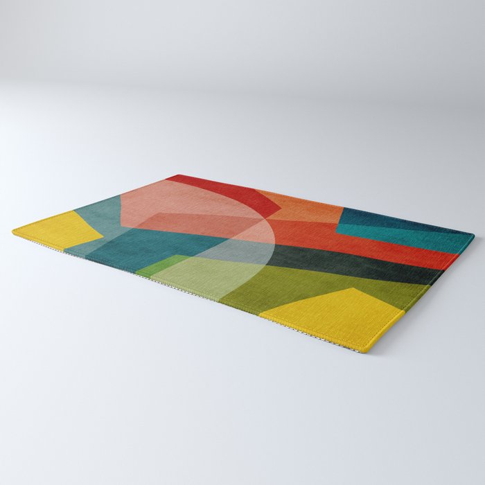 Abstract Modern Colorful Original Art Rug Gallery Image 3