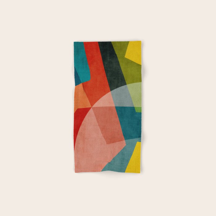 Abstract Modern Colorful Original Art Bath Towel Gallery Image 1