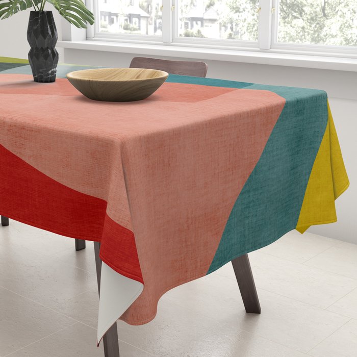 Abstract Modern Colorful Original Art Tablecloth Gallery Image 3