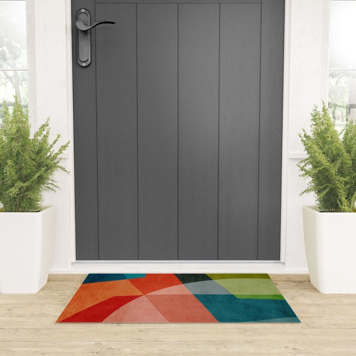 Abstract Modern Colorful Original Art Welcome Mat Gallery Image 3