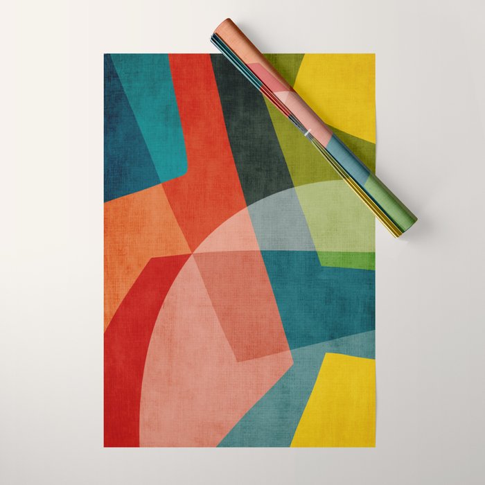 Abstract Modern Colorful Original Art Wrapping Paper Gallery Image 1