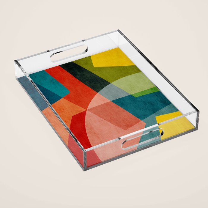 Abstract Modern Colorful Original Art Acrylic Tray Gallery Image 1