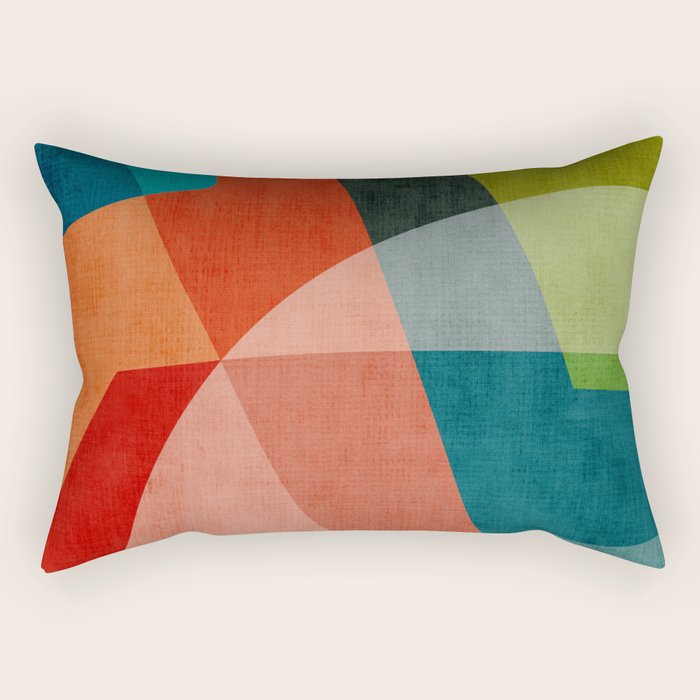 Abstract Modern Colorful Original Art Rectangular Pillow Gallery Image 2