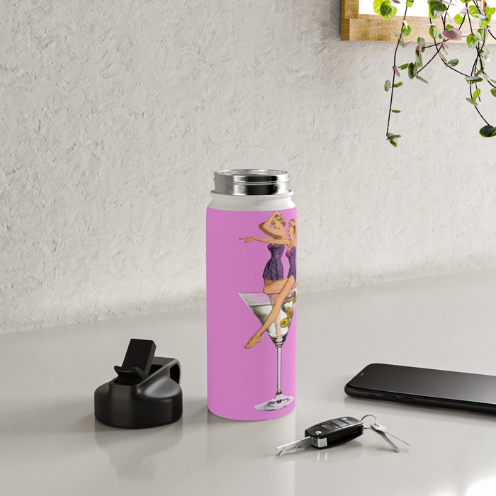 girls night pink Water Bottle Gallery Image 4