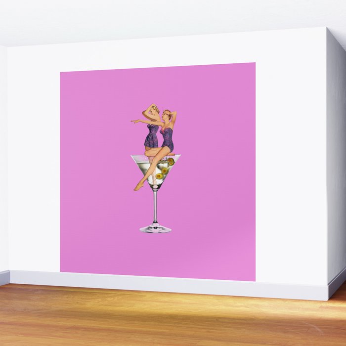 girls night pink Wall Mural Gallery Image 2