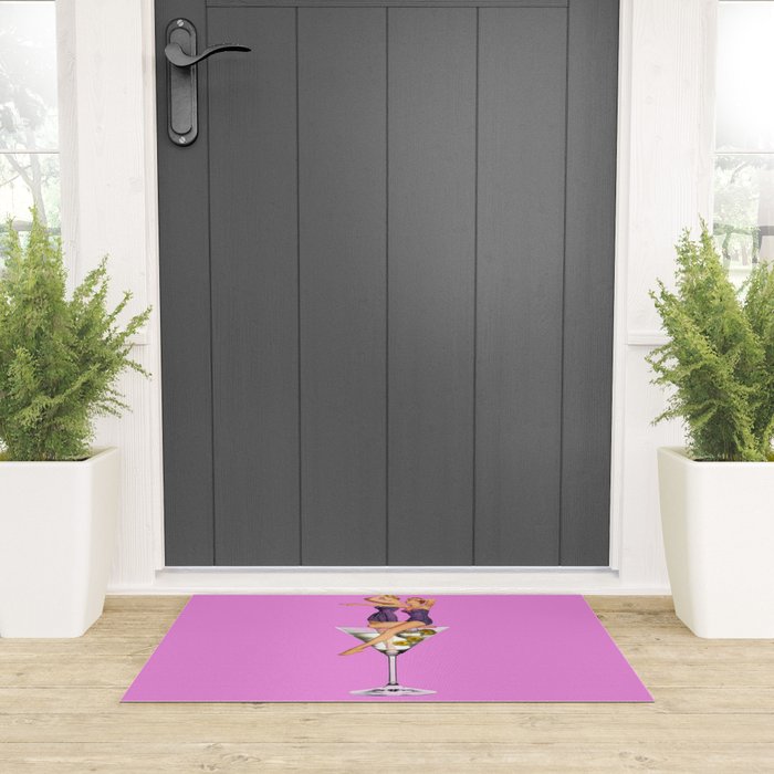 girls night pink Welcome Mat Gallery Image 3