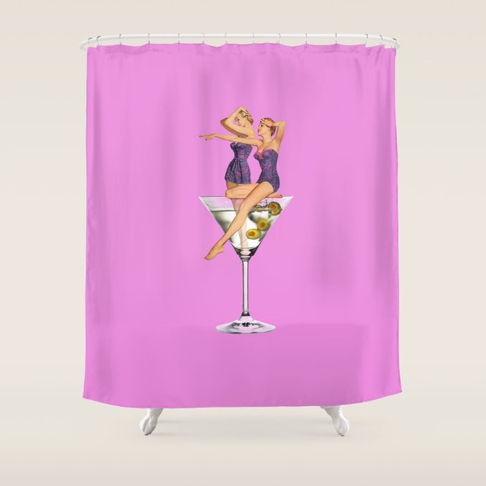 girls night pink Shower Curtain Gallery Image 1