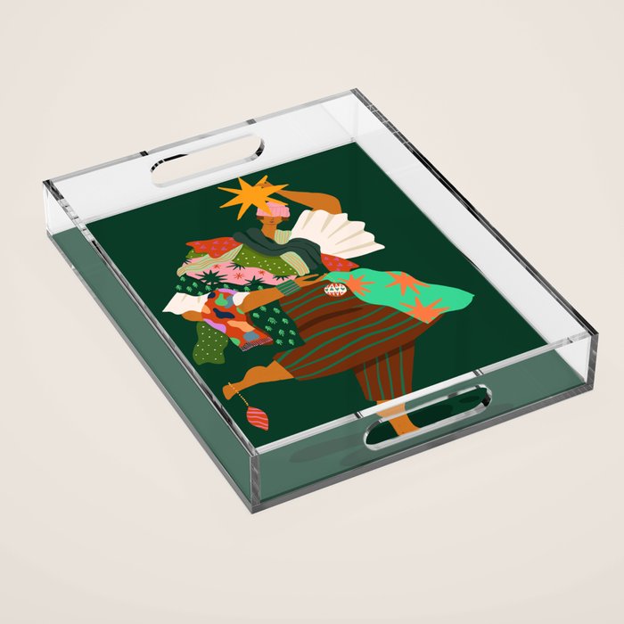 Christmas Tree Acrylic Tray Gallery Image 1