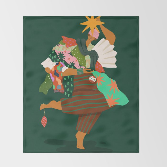 Christmas Tree Throw Blanket Gallery Image 2