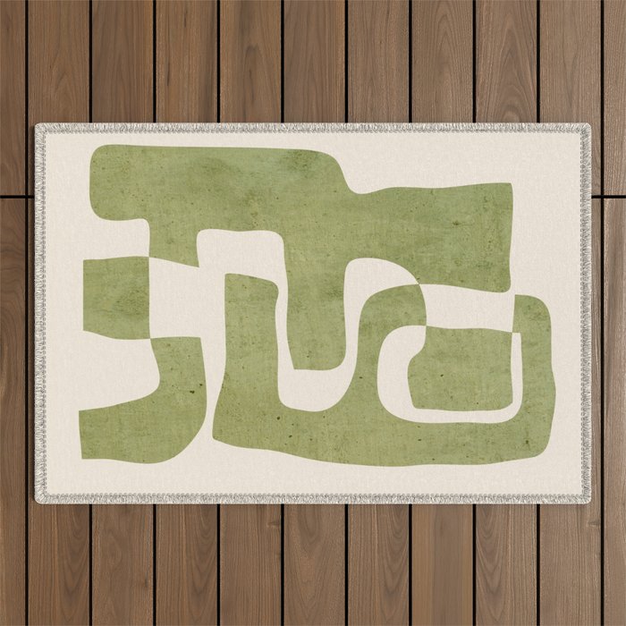Abstract Shapes Modern Art 22 Outdoor Rug Gallery Image 1