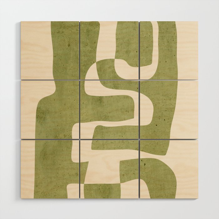 Abstract Shapes Modern Art 22 Wood Wall Art Gallery Image 1