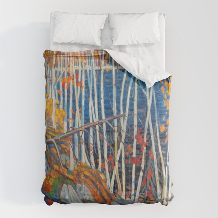 In The Northland (Group Of Seven) by Tom Thomson Canadian Landscape Art Comforter Gallery Image 6
