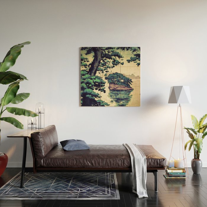 Autumn Rain in Yama - Summer Green Island Forest Ukiyoe Nature Landscape Wood Wall Art Gallery Image 2