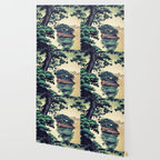 Autumn Rain in Yama - Summer Green Island Forest Ukiyoe Nature Landscape Wallpaper Gallery Image 2