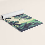 Autumn Rain in Yama - Summer Green Island Forest Ukiyoe Nature Landscape Yoga Mat Gallery Image 2
