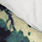 Autumn Rain in Yama - Summer Green Island Forest Ukiyoe Nature Landscape Comforter Gallery Image 4