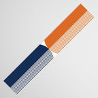 Abstraction Shapes 116 in Navy Blue Orange (Moon Phase Abstract)  Table Runner Gallery Image 3