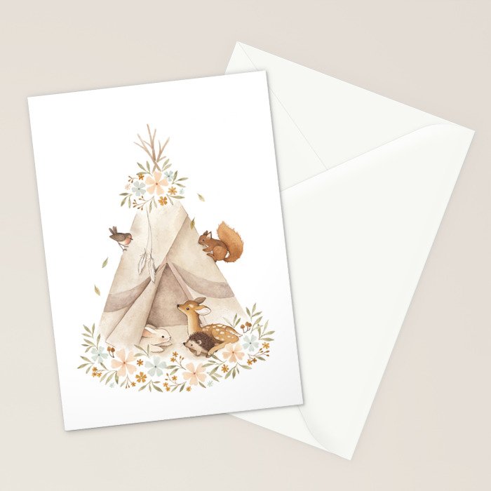 Happy Campers Stationery Card Gallery Image 2