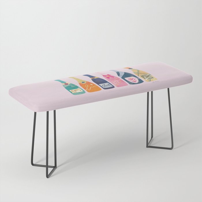Champagne Bottles - Pink Ver. Bench Gallery Image 1