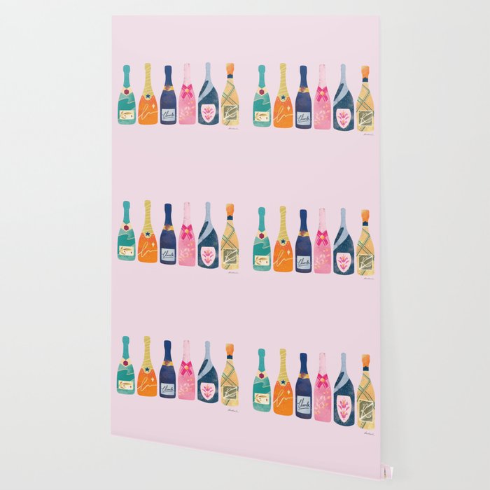 Champagne Bottles - Pink Ver. Wallpaper Gallery Image 2