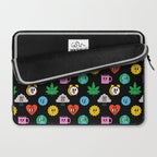 Funny retro cartoon sticker art pattern Laptop Sleeve Gallery Image 2