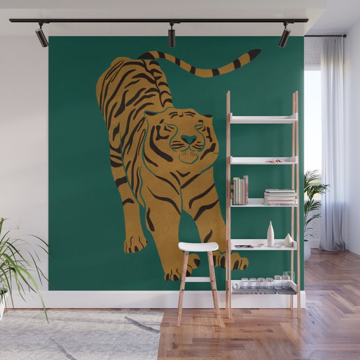 Tiger Doesn't Lose Sleep Wall Mural Gallery Image 1