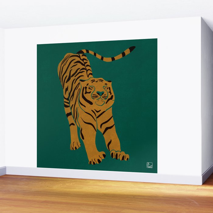Tiger Doesn't Lose Sleep Wall Mural Gallery Image 2