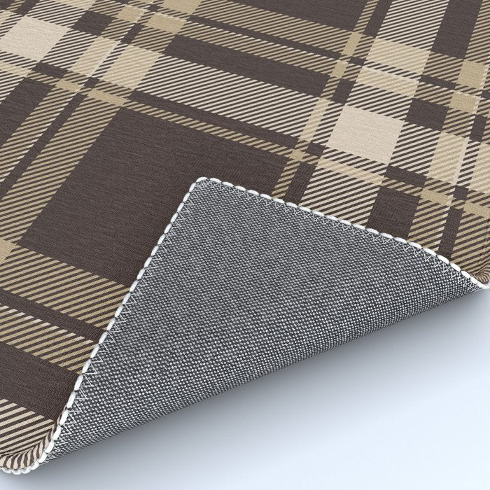 Classic Neutral Plaid Pattern Rug Gallery Image 4
