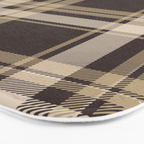 Classic Neutral Plaid Pattern Bath Mat Gallery Image 3