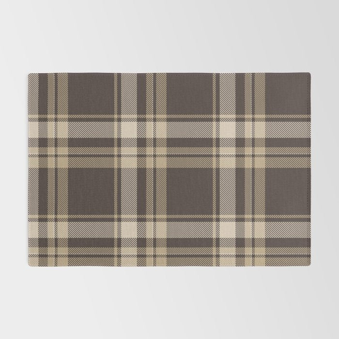 Classic Neutral Plaid Pattern Rug Gallery Image 2