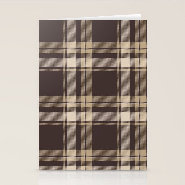 Classic Neutral Plaid Pattern Stationery Card Gallery Image 2