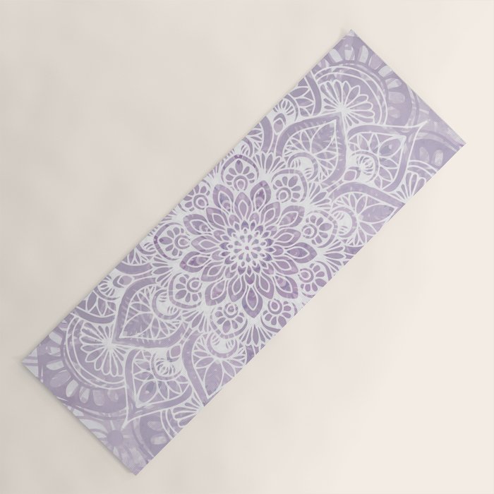 Boho, Mandala, Flower, Purple Yoga Mat Gallery Image 1
