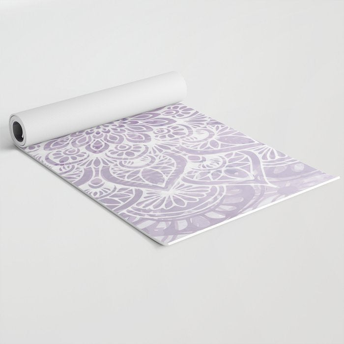 Boho, Mandala, Flower, Purple Yoga Mat Gallery Image 2