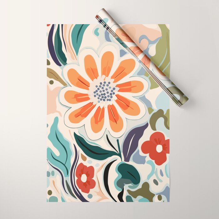 Charlotte Flower Market Print Wrapping Paper Gallery Image 1