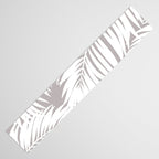 Palm Tree Fronds White on Soft Grey Hawaii Tropical Décor Table Runner Gallery Image 3