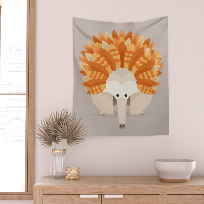 Whimsical Echidna Wall Tapestry Gallery Image 2